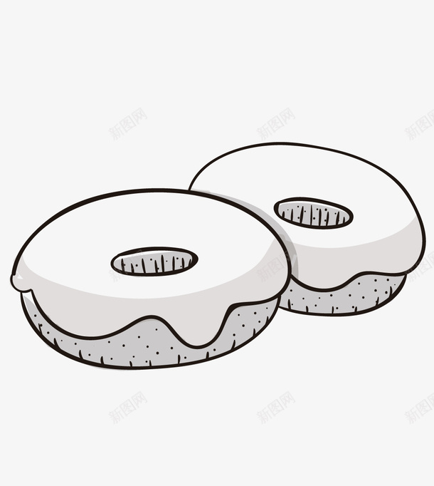 小吃矢量图ai免抠素材_88icon https://88icon.com 小吃 面包 面包圈 矢量图