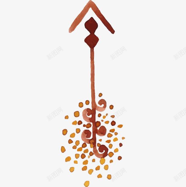水墨箭头png免抠素材_88icon https://88icon.com png图形 水墨 箭头 红色 装饰