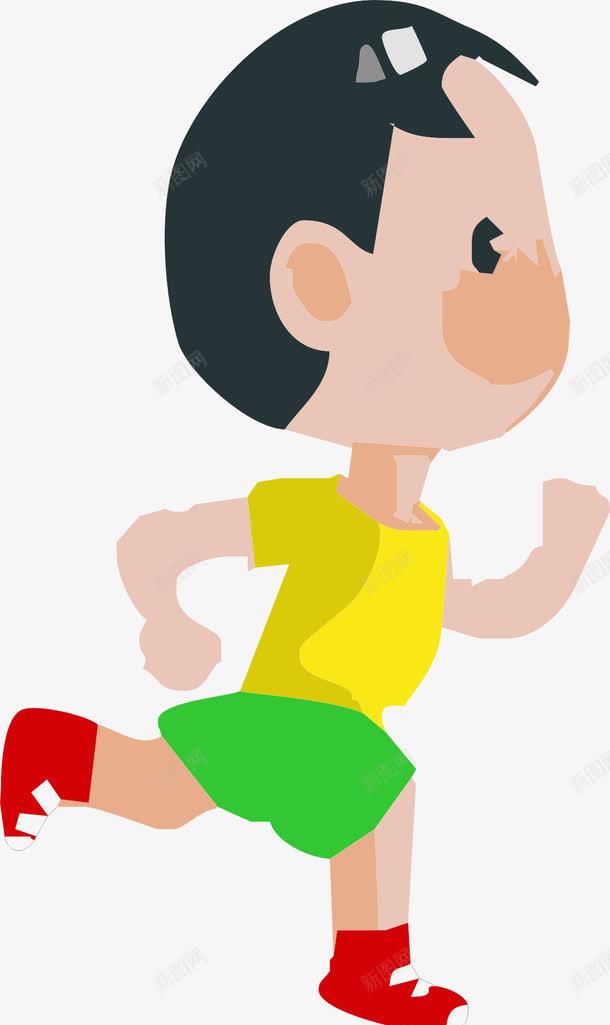 跑步的小男孩png免抠素材_88icon https://88icon.com 卡通 小博士 手 手脚 脚