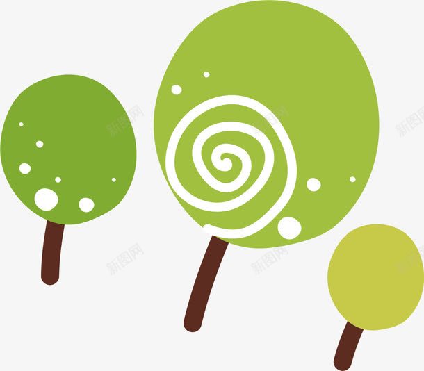 卡通可爱小树春天png免抠素材_88icon https://88icon.com 卡通 可爱 小树 春天
