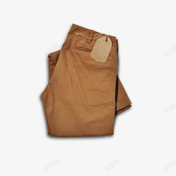 咖啡色标牌裤子psd免抠素材_88icon https://88icon.com 咖啡色 实物 实物裤子 标牌 男装 穿着 裤子