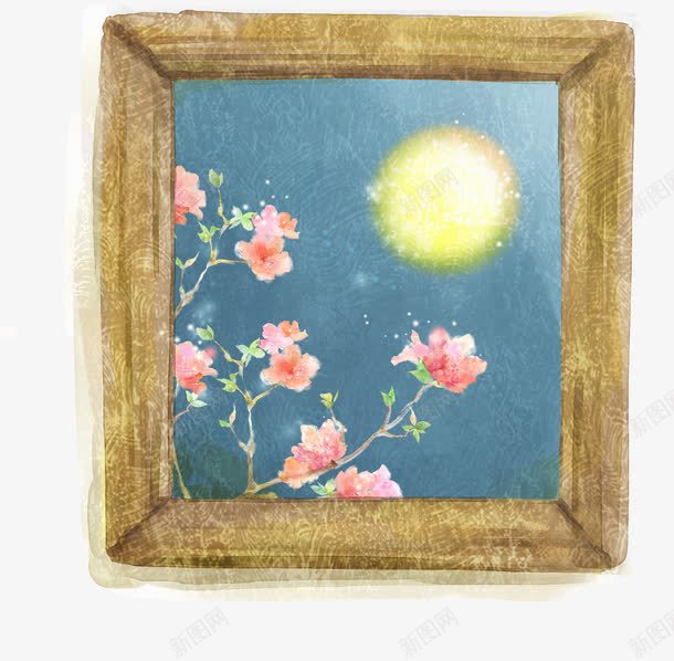 手绘卡通花朵相框png免抠素材_88icon https://88icon.com 卡通 花朵