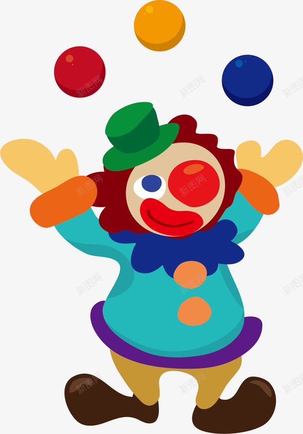 玩球的小丑矢量图ai免抠素材_88icon https://88icon.com joker 小丑 球 矢量图 马戏团