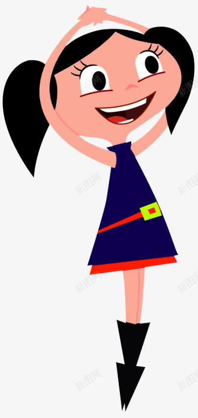 爱跳舞的女孩png免抠素材_88icon https://88icon.com 卡通人物 女孩 手绘 裙子