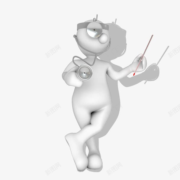 3D小人png免抠素材_88icon https://88icon.com 3D 3D小人 医生 电子商务 白色小人