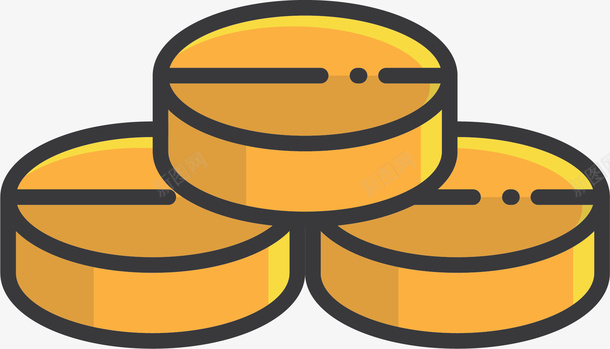 圆形立体黄色药片矢量图ai免抠素材_88icon https://88icon.com 医学药片 卡通药片 圆形 圆形药片 矢量扁平药片 立体药片 药片 矢量图