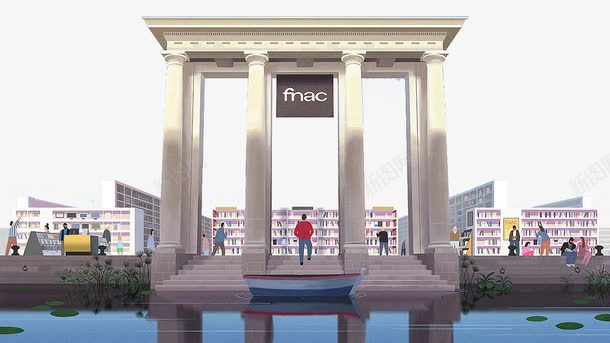 创意图书馆图案png免抠素材_88icon https://88icon.com 创意图书馆 墙图案 看书的人