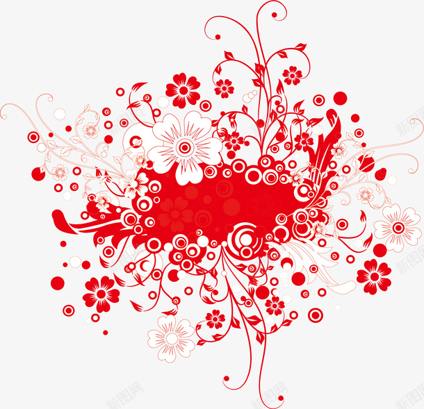 花纹红色装饰背景图案矢量图ai免抠素材_88icon https://88icon.com 红色 花纹 装饰背景图案 矢量图