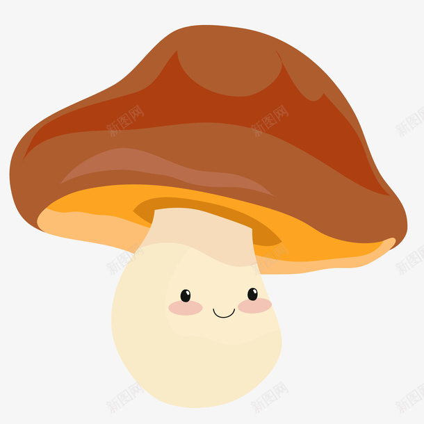 可爱卡通的蘑菇矢量图ai免抠素材_88icon https://88icon.com 卡通 微笑 标签 植物 蔬菜 蘑菇 表情 矢量图