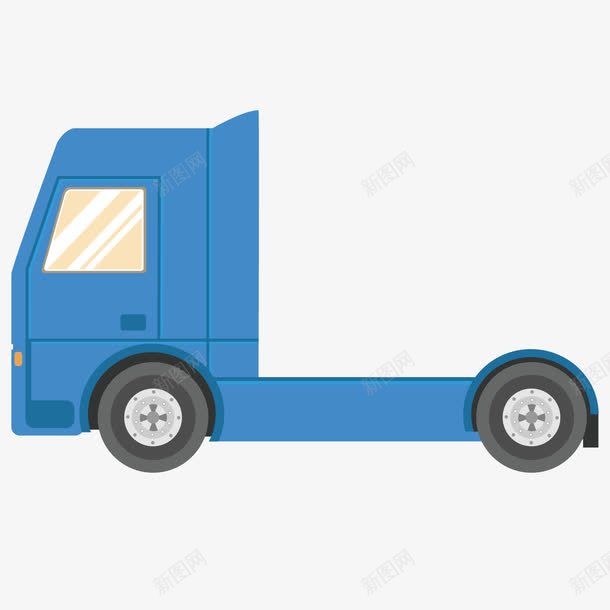 蓝色专车卡车车头png免抠素材_88icon https://88icon.com 专车 卡车 蓝色 蓝色矢量 车头