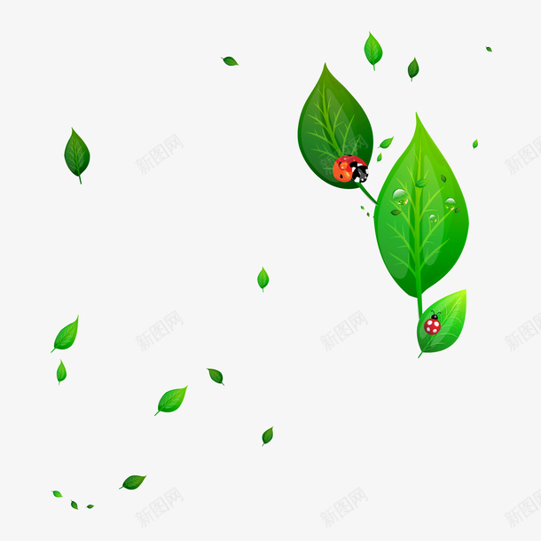 春天清新树叶矢量图ai免抠素材_88icon https://88icon.com 春天 树叶 清新 矢量图