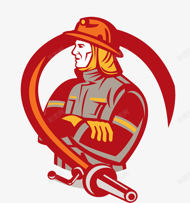 人物双手抱胸的消防员png免抠素材_88icon https://88icon.com 双手抱胸 手绘 水管 消防员 矢量人物 职业