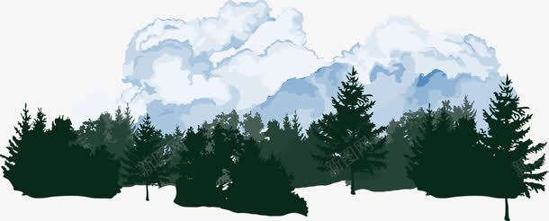 山林png免抠素材_88icon https://88icon.com 免费矢量下载 山林 插画 树林