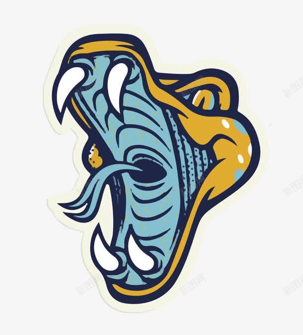怪物png免抠素材_88icon https://88icon.com 牙齿 矢量怪物 舌头 锋利的牙齿