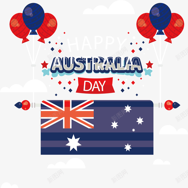 气球升起的澳大利亚国旗矢量图ai免抠素材_88icon https://88icon.com AustraliaDay 国旗 气球束 澳大利亚国旗 矢量png 蓝色国旗 矢量图