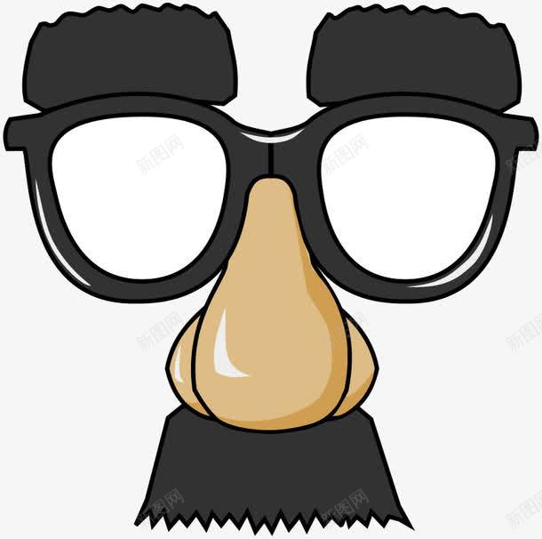 鼻子眼睛png免抠素材_88icon https://88icon.com 眼睛 胡子 黑眉毛 鼻子