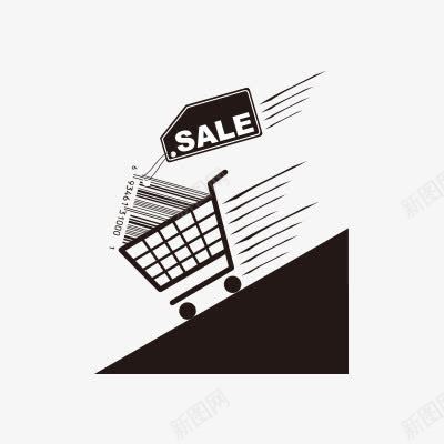 条形码png免抠素材_88icon https://88icon.com 趣味手绘条形码购物车