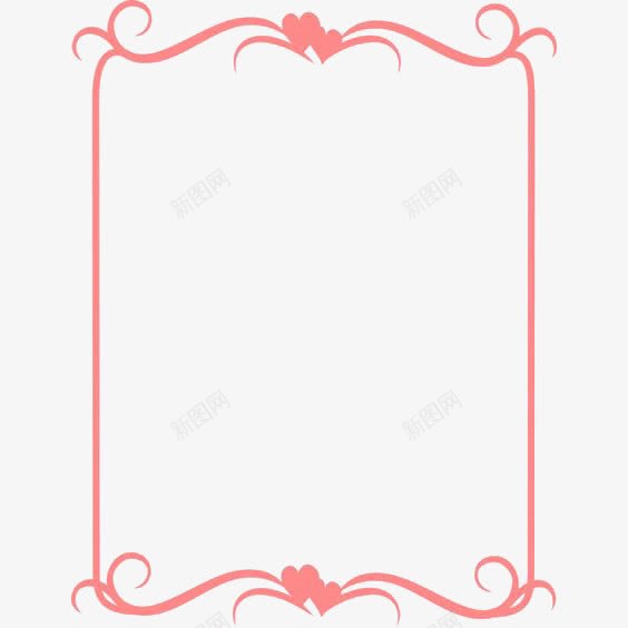 粉色爱心花纹边框png免抠素材_88icon https://88icon.com PNG 爱心边框 粉色边框 花纹边框 边框 边框素材