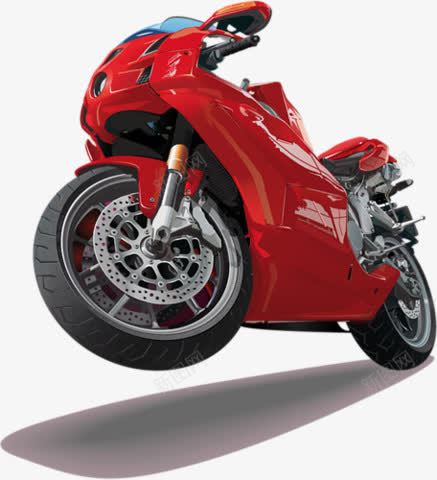 红色摩托png免抠素材_88icon https://88icon.com 交通工具 实物 机车 赛车 重型摩托
