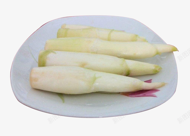 一盘茭白png免抠素材_88icon https://88icon.com 剥开的茭白 可食用 白绿色 茭白 茭白实物
