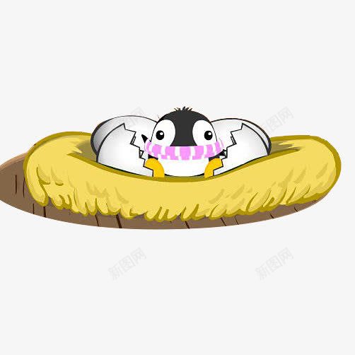 卡通鸡窝里的小鸡png免抠素材_88icon https://88icon.com 下蛋 卡通母鸡 卡通鸡窝 孵化小鸡 鸡蛋