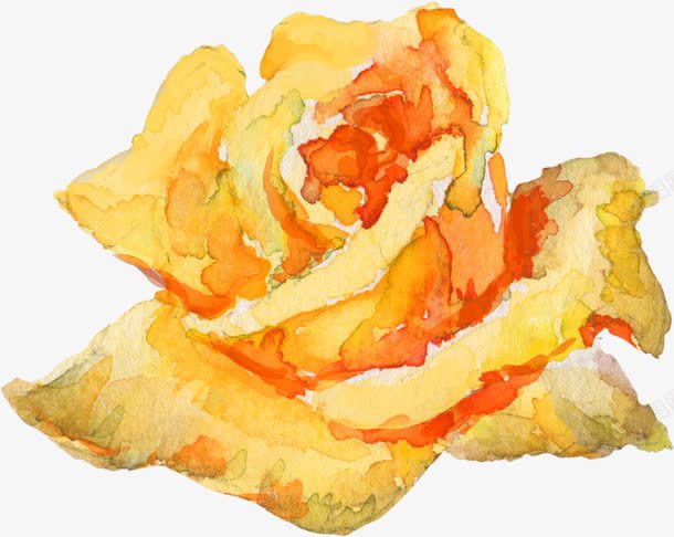 黄玫瑰png免抠素材_88icon https://88icon.com 手绘植物 水彩花朵 花朵 黄色
