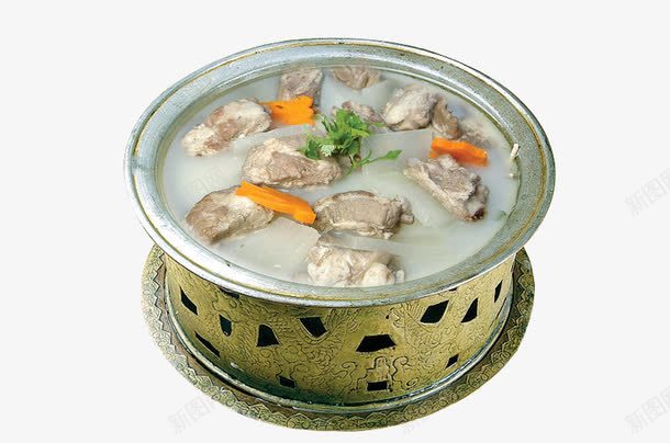 铜锅排骨png免抠素材_88icon https://88icon.com 中华美食 产品实物 排骨 排骨汤 菜品 铜锅 食物 餐饮