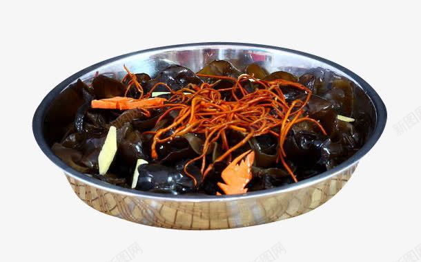 虫草花黑木耳png免抠素材_88icon https://88icon.com 产品实物 凉拌 美味 胡萝卜丝 菜肴 黑木耳