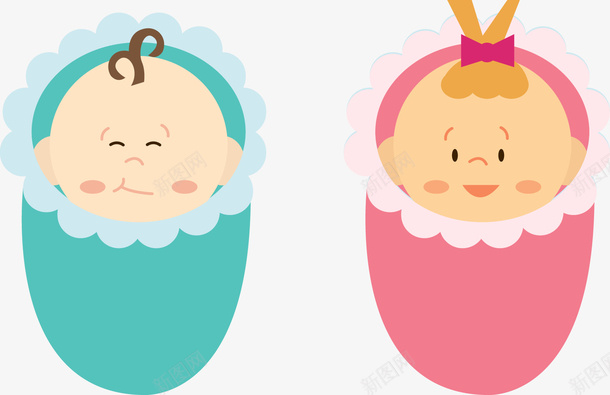 可爱婴孩卡通头像矢量图ai免抠素材_88icon https://88icon.com png 可爱 婴儿 矢量素材 联系人头像 矢量图