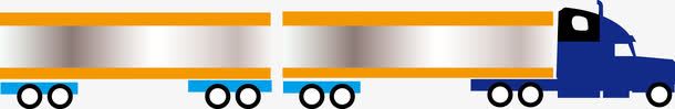 卡通大货车矢量图ai免抠素材_88icon https://88icon.com 卡车 挂车 物流 运输 矢量图