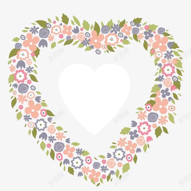 爱情花纹矢量图ai免抠素材_88icon https://88icon.com 图案 底纹 形状 绘画 艺术 装饰 边框 矢量图