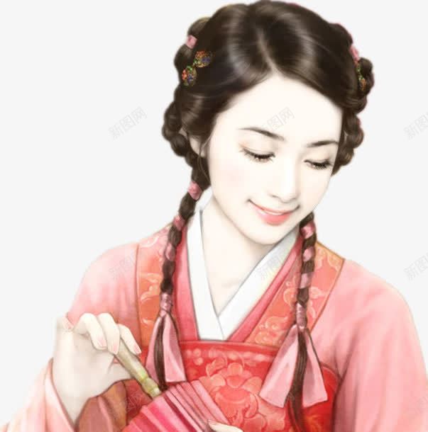 低头微笑的古典美人png免抠素材_88icon https://88icon.com 低头 古典 微笑 美人