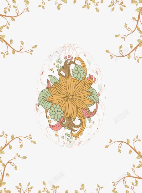 漂亮的花片png免抠素材_88icon https://88icon.com 卡通 小清新 树枝 花卉 黄色