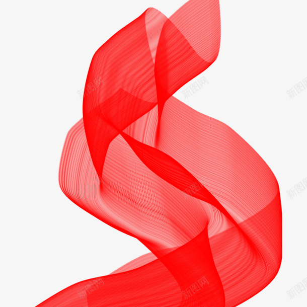 红色绸带布psd免抠素材_88icon https://88icon.com 矢量布 红布 纤维布 缎带