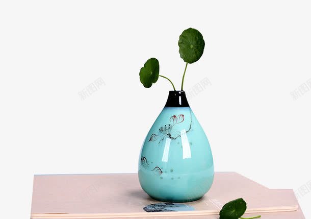 花瓶png免抠素材_88icon https://88icon.com 插花艺术 时尚装饰 蓝色 陶瓷