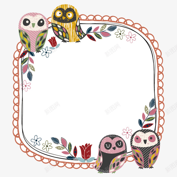 猫头鹰边框矢量图eps免抠素材_88icon https://88icon.com 卡通 手绘 猫头鹰边框PNG矢量图 猫头鹰边框免扣PNG图 矢量猫头鹰边框 边框 矢量图