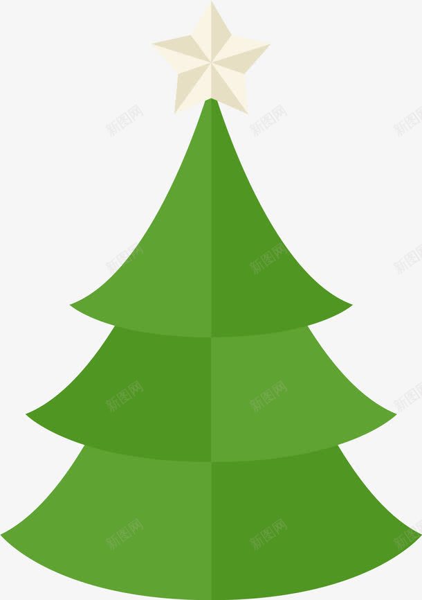 冬日绿色星星圣诞树png免抠素材_88icon https://88icon.com 冬日树木 圣诞快乐 圣诞树 圣诞节 节日树木 装饰图案