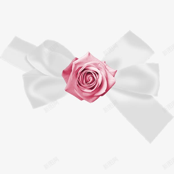 白色蝴蝶结png免抠素材_88icon https://88icon.com 卡通 手绘 玫瑰花 白色 蝴蝶结