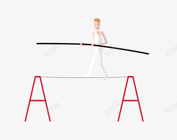 卡通走钢丝png免抠素材_88icon https://88icon.com png 卡通 男孩 素材 走钢丝
