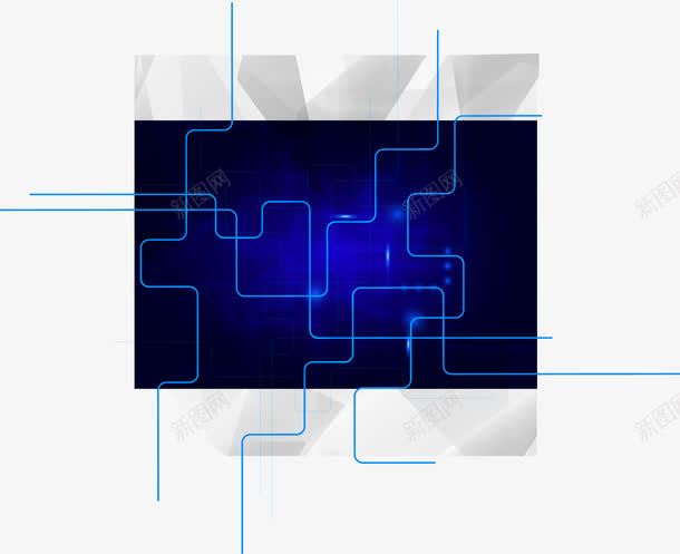 蓝色动感科技线型背景png免抠素材_88icon https://88icon.com 动感 科技 线型 背景 蓝色