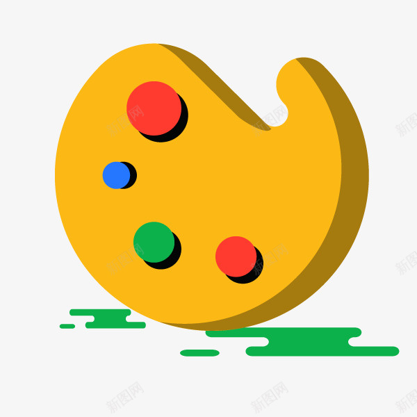 卡通绘画美术学习用品png免抠素材_88icon https://88icon.com 创意 动漫动画 卡通手绘 学习用品 绘画美术 黄色