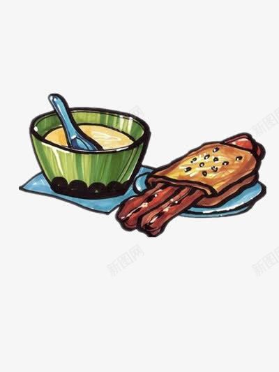 早餐卡通画png免抠素材_88icon https://88icon.com 卡通油条豆浆 早餐 油条 美食 营养早餐 豆浆 食物