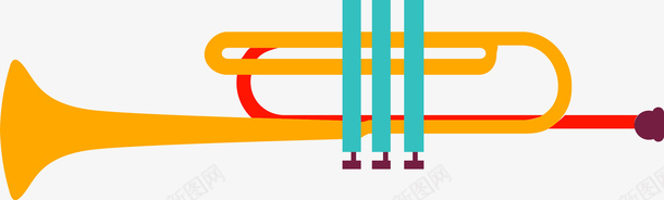 小号矢量图ai免抠素材_88icon https://88icon.com 乐器 小号 音乐 矢量图