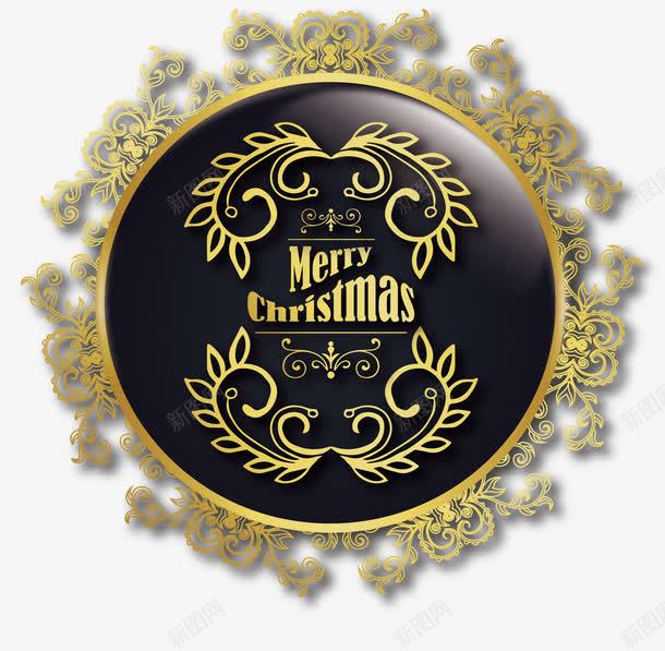 欧式复古花纹圣诞标签png免抠素材_88icon https://88icon.com merryChristma merryChristmas 圣诞标签 圣诞节 欧式花边 矢量png 金色花纹