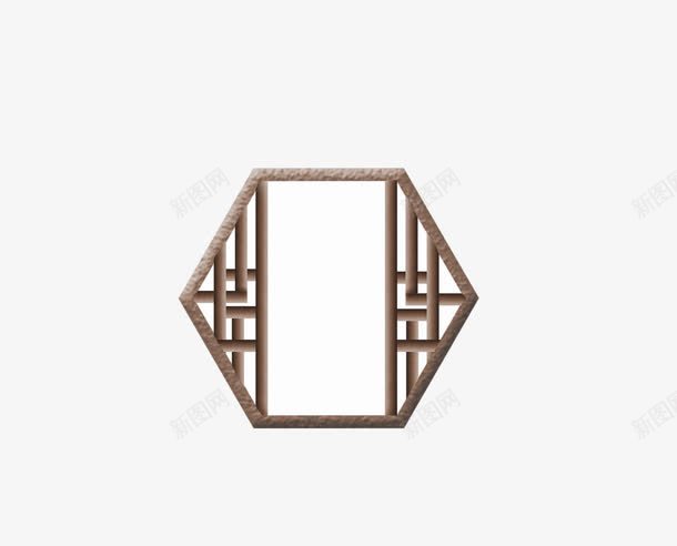 飘窗png免抠素材_88icon https://88icon.com 几何 古风 褐色