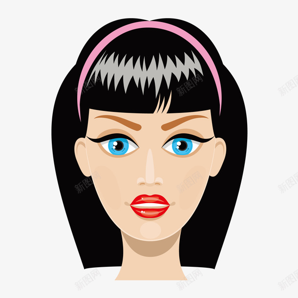 卡通女性头像矢量图ai免抠素材_88icon https://88icon.com 卡通手绘 头 头像 女性 矢量图