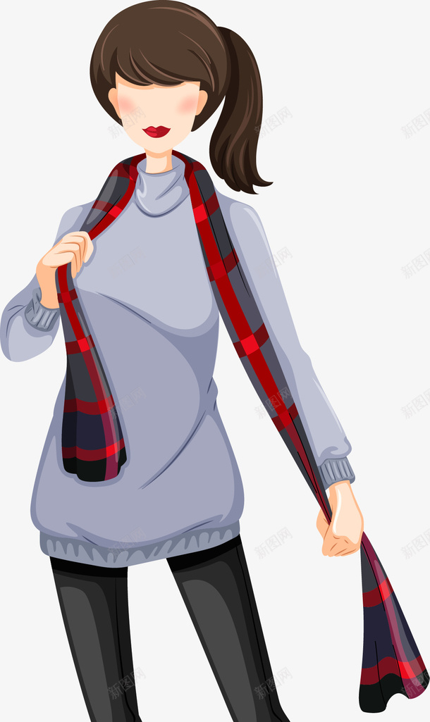 美丽卡通女模特png免抠素材_88icon https://88icon.com 上衣 卡通服装 外套 彩色服装 服装 服装模特 模特 衣服