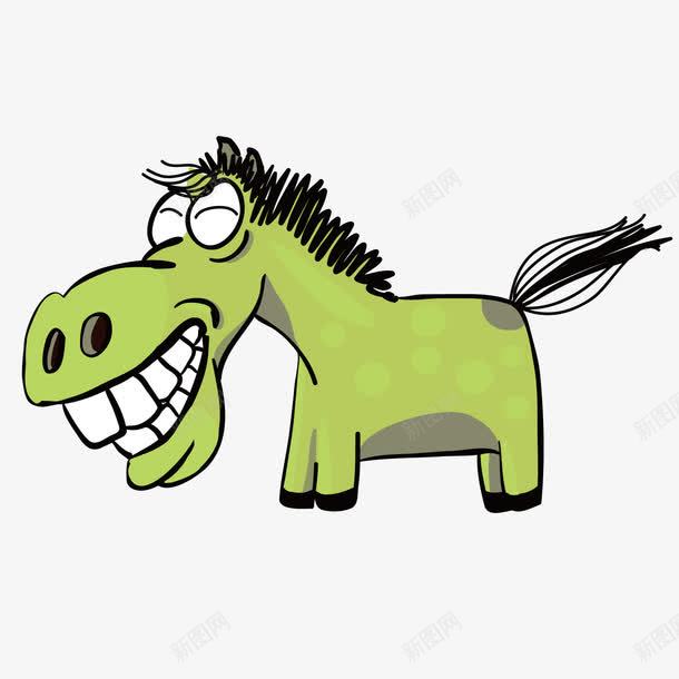绿色大牙小马png免抠素材_88icon https://88icon.com 大牙 小马 绿色