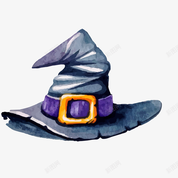 手绘魔法帽矢量图ai免抠素材_88icon https://88icon.com PNG图 PNG图下载 创意卡通 卡通插图 巫师帽子 手绘 插图 魔法帽 矢量图