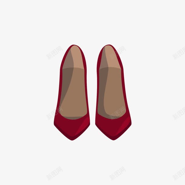 一双红色的高跟鞋png免抠素材_88icon https://88icon.com 一双 实力 手绘 红色 高跟鞋